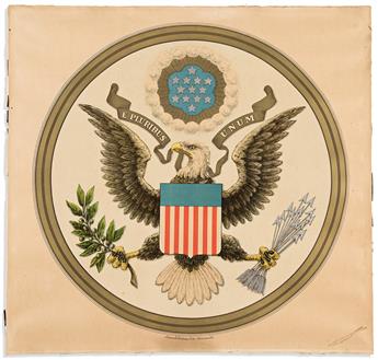 (UNITED STATES.) Andrew B. Graham, lithographer. Display printing of the Great Seal of the United States.                                        